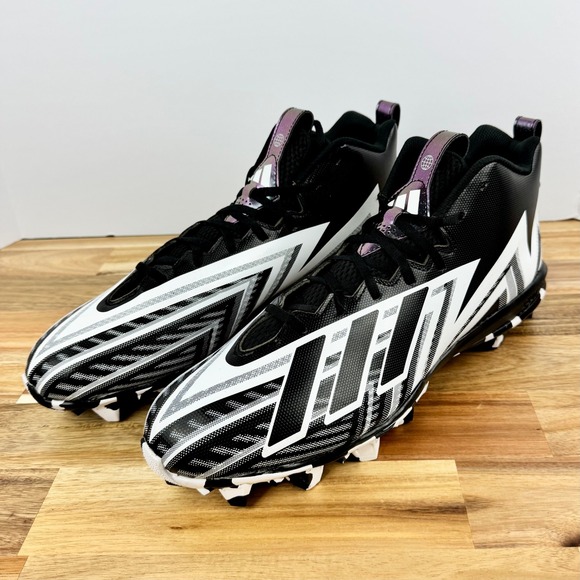 Adidas Freak‎ Spark Football MD 23 Cleats Black White Iridescent Mens 15 - Picture 1 of 10